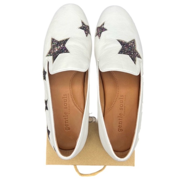 Gentle Souls White Flats with Glitter Stars - Picture 2 of 8